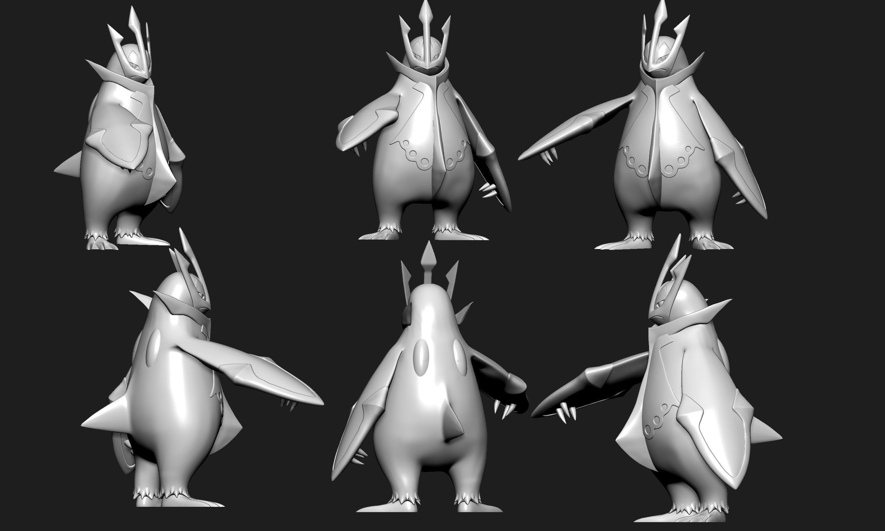 Pokemon - Empoleon with 2 poses 3D print model_4