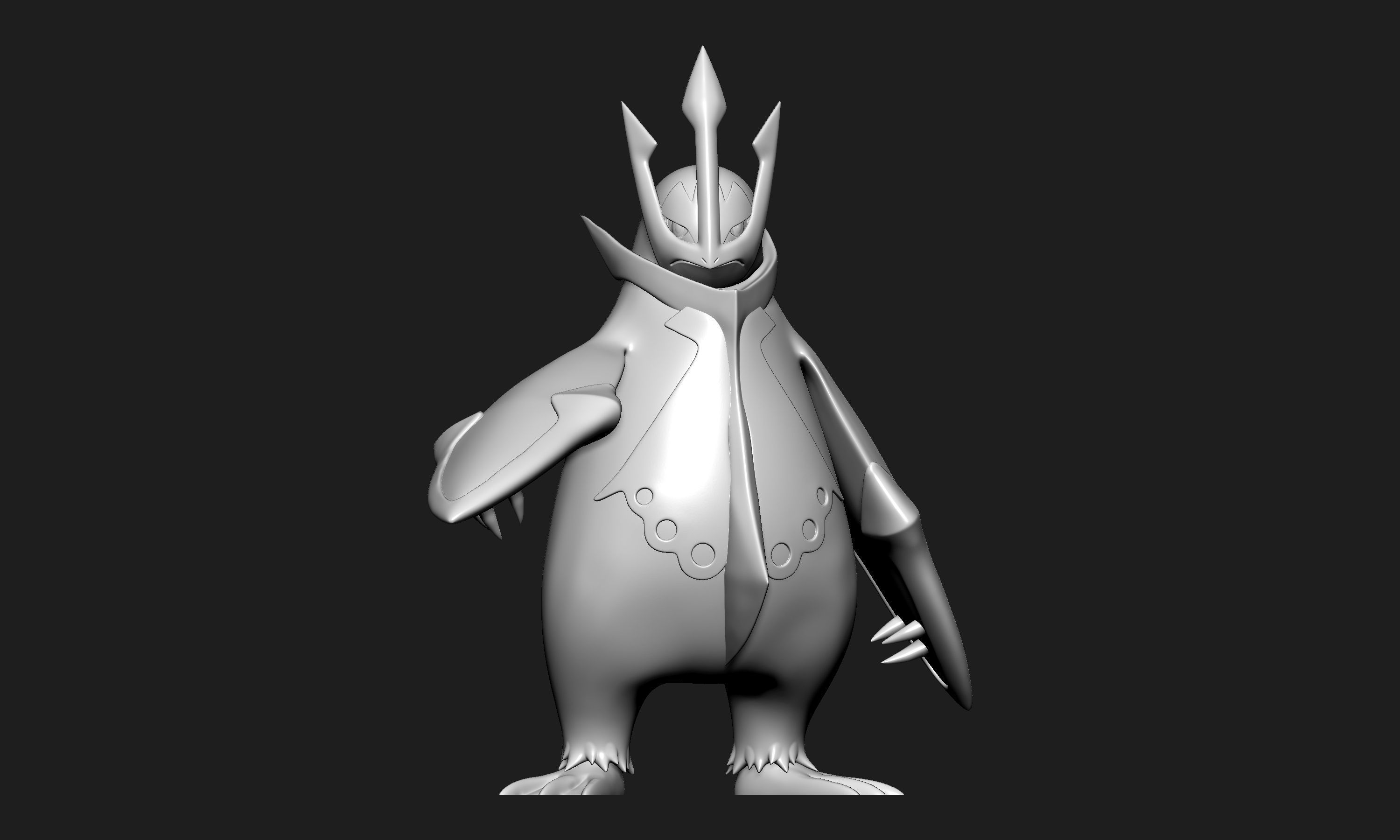 Pokemon - Empoleon with 2 poses 3D print model_3