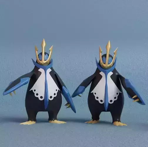 Pokemon - Empoleon with 2 poses 3D print model