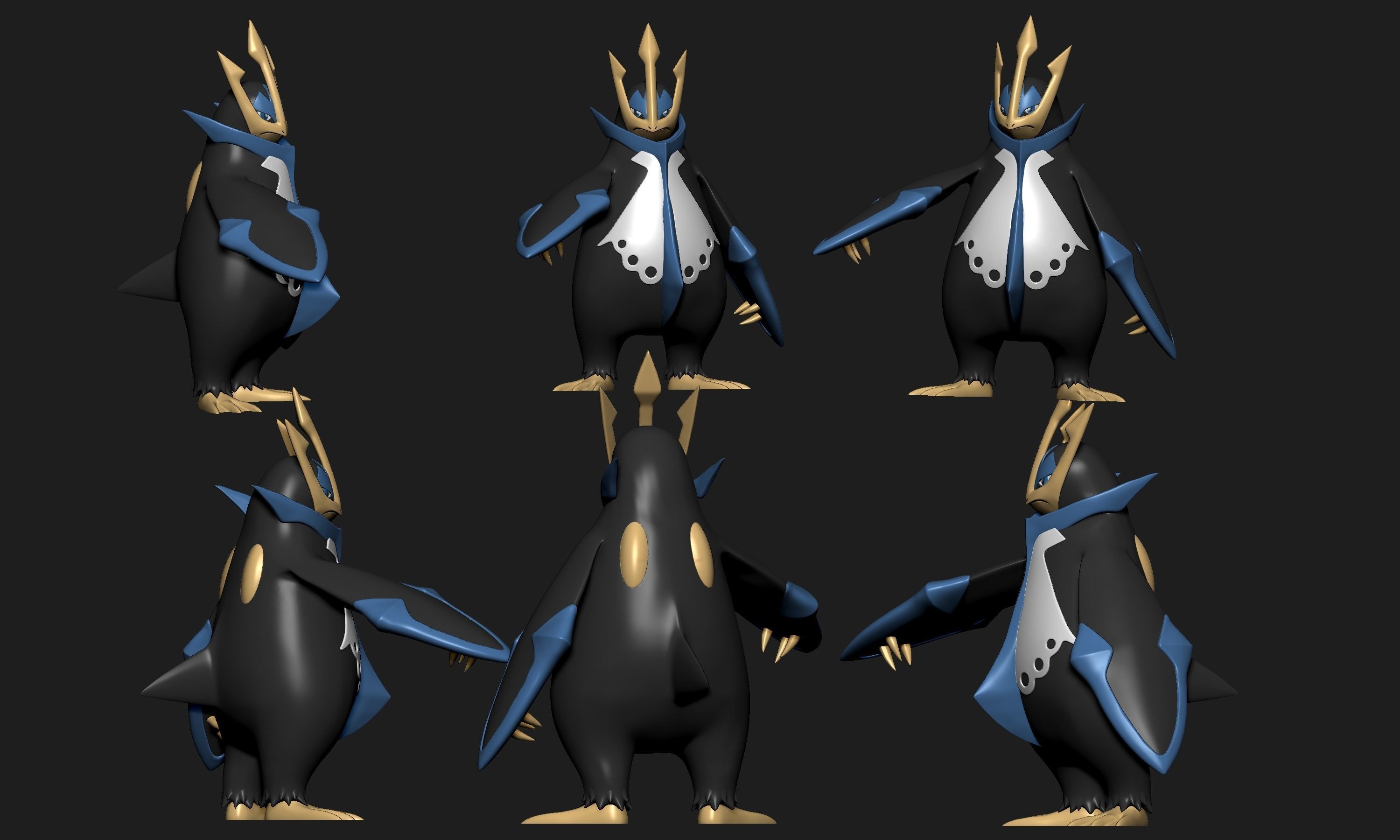 Pokemon - Empoleon with 2 poses 3D print model_2