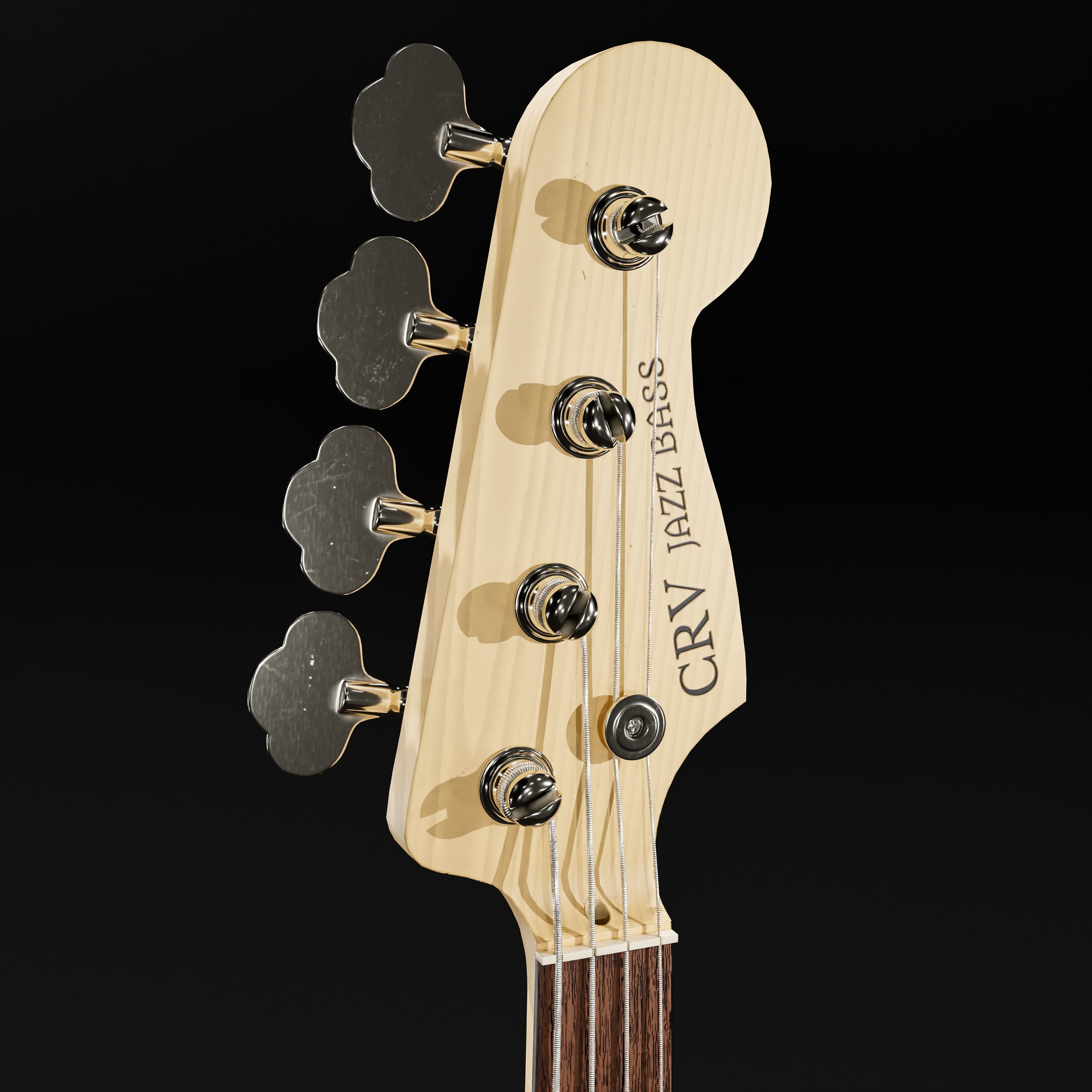 Jazz Bass - 3 Tone Sunburst 3D model_7