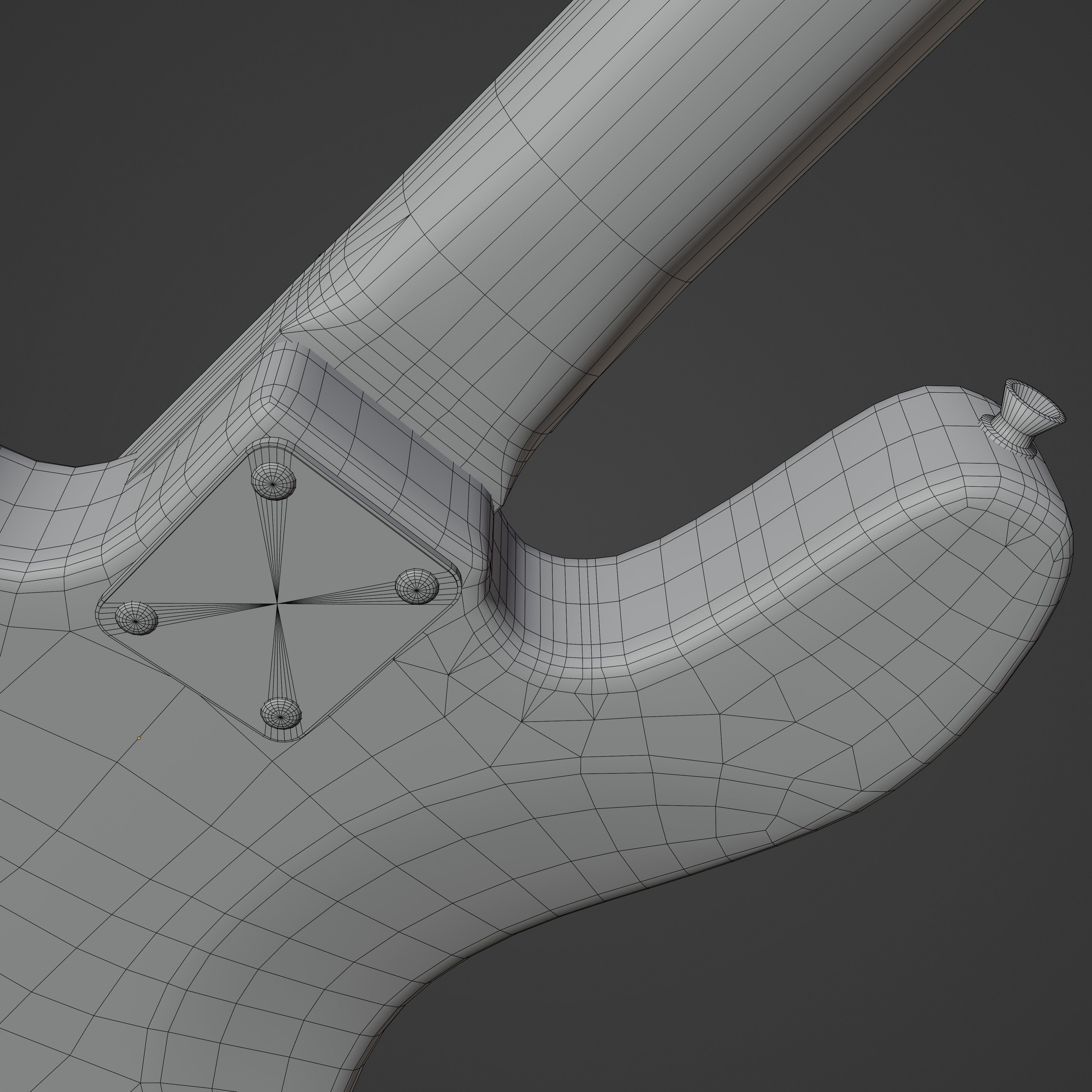 Jazz Bass - 3 Tone Sunburst 3D model_12