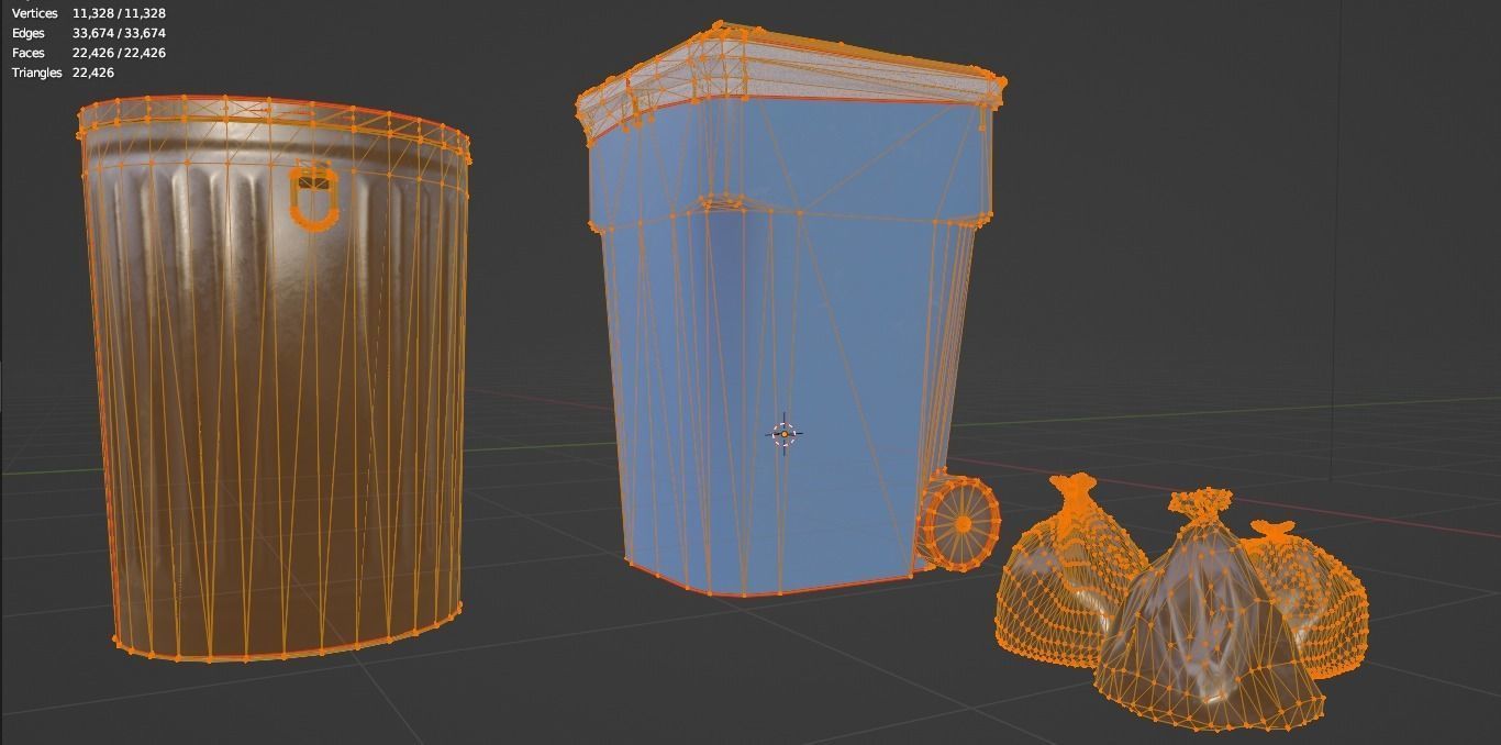 Pack os Trashs Low-poly 3D model_8