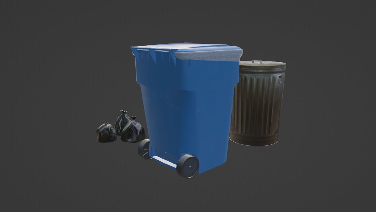 Pack os Trashs Low-poly 3D model_5