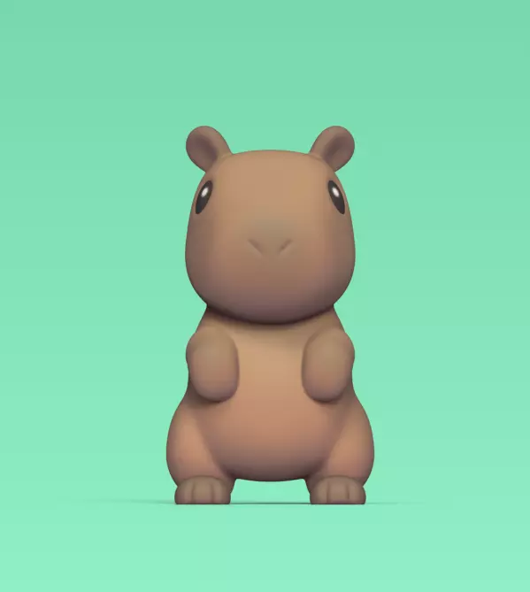 Capybara Standing 3D print model_0