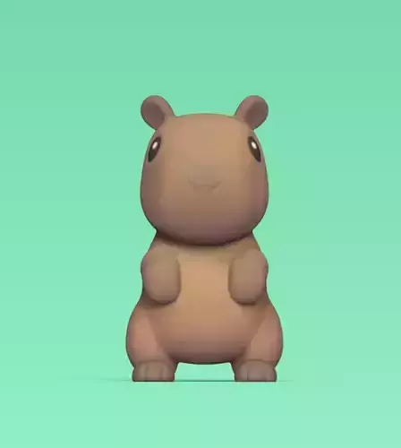 Capybara Standing 3D print model