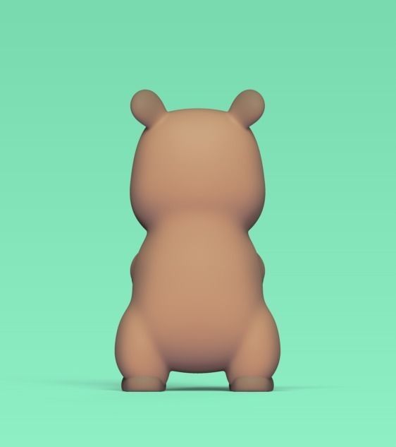 Capybara Standing 3D print model_3