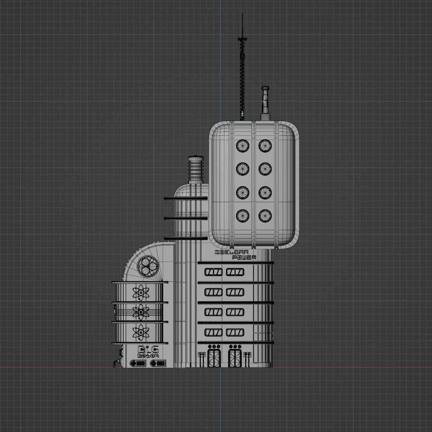 3D model SCIFI ATOMPUNK BUILDING 02 VR / AR / low-poly | CGTrader