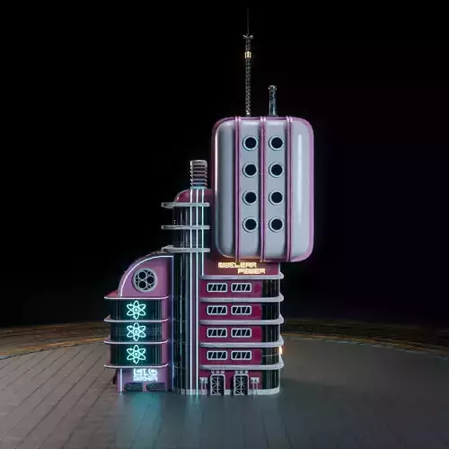 SCIFI ATOMPUNK BUILDING 02