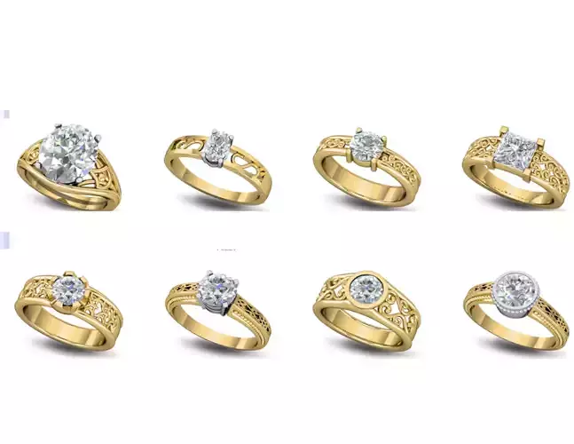 Various Collection of Vintage Antique Ladies Rings Jewelry