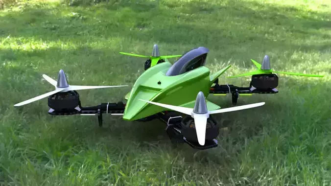 Remote control racing drone 3D model
