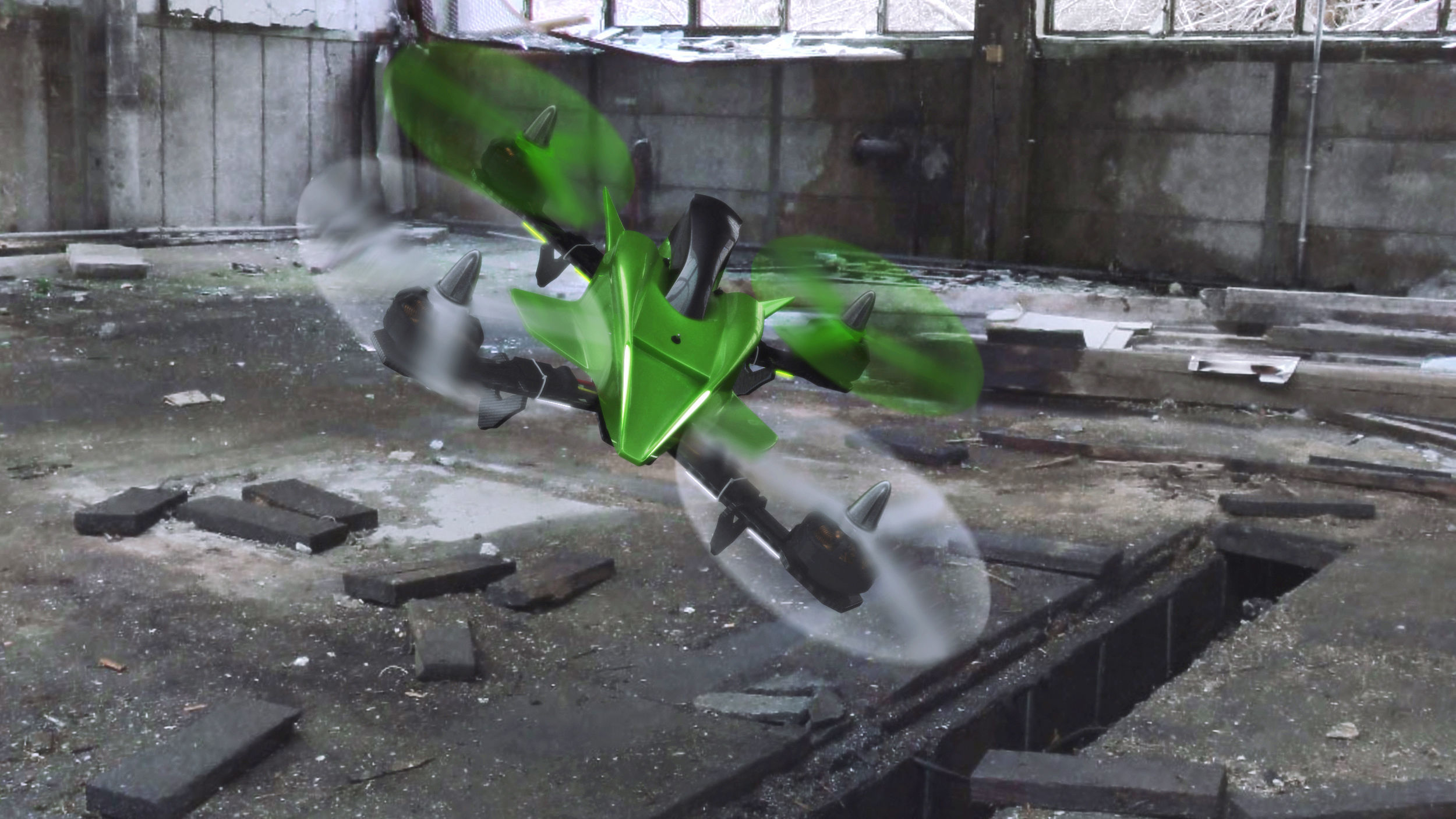 Remote control racing drone 3D model_3