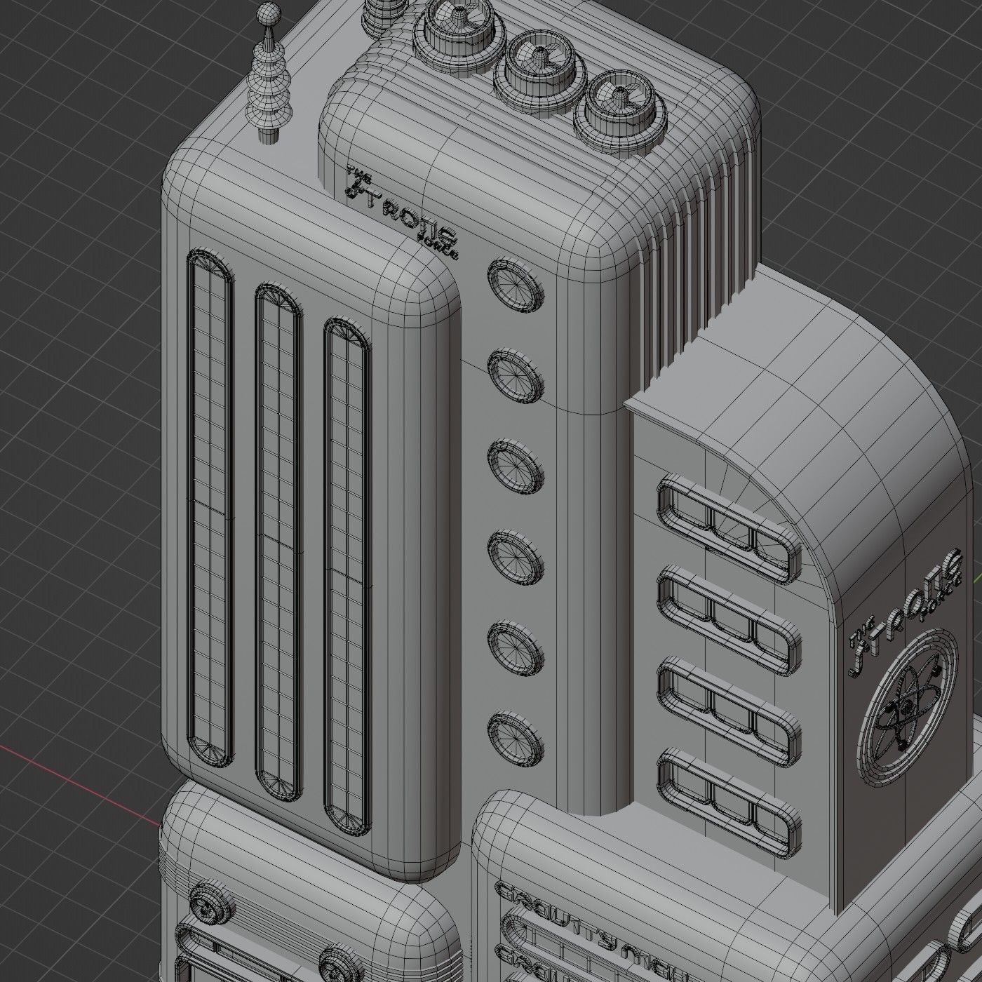SCIFI ATOMPUNK BUILDING 04 Low-poly 3D model_13