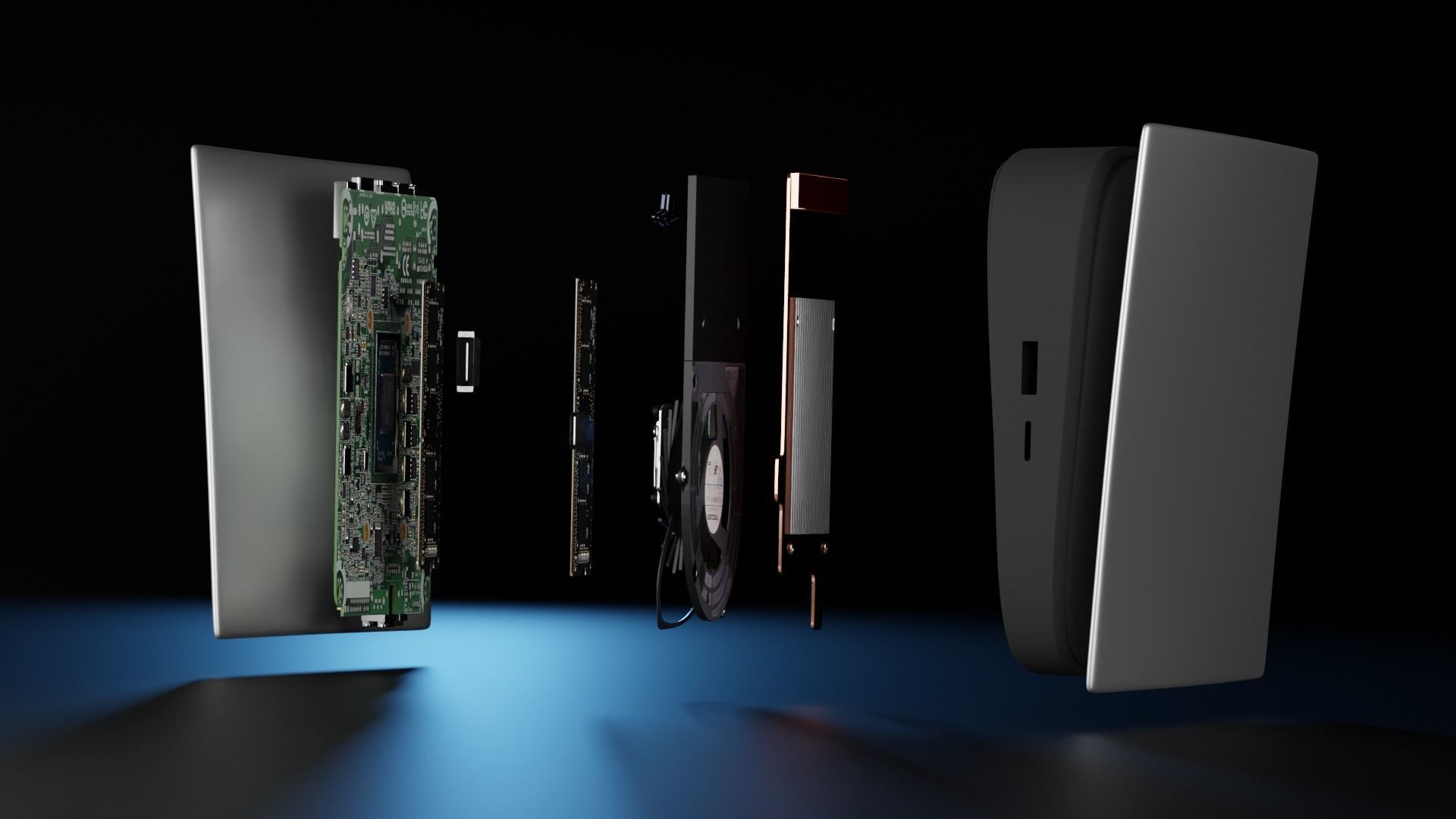 PS5 all product in high quality Low-poly 3D model_11