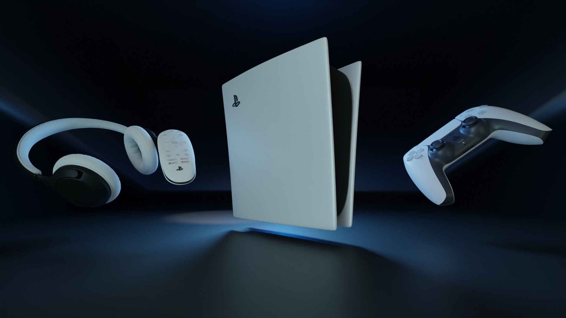 PS5 all product in high quality Low-poly 3D model_13