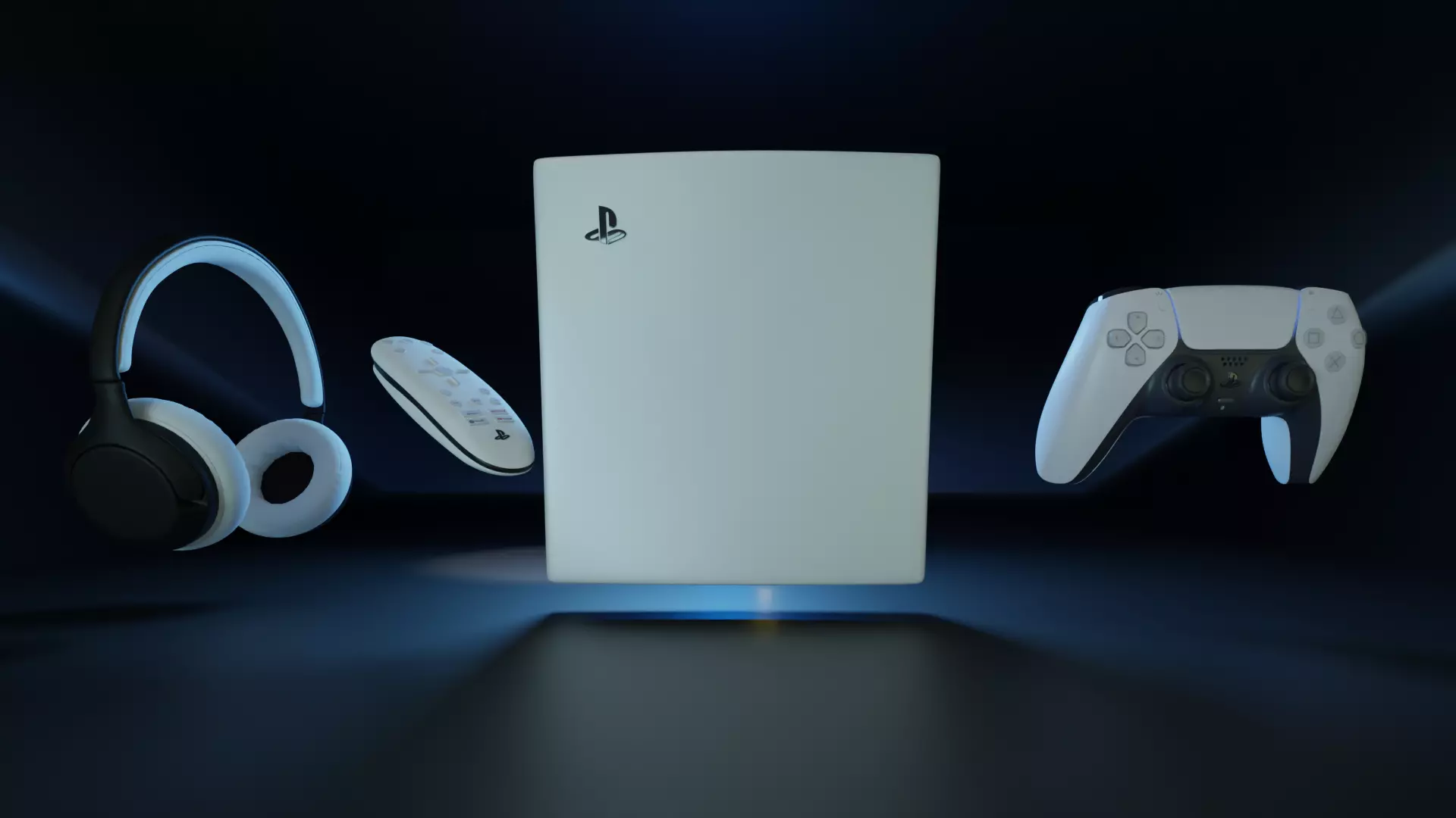 PS5 all product in high quality Low-poly 3D model_0