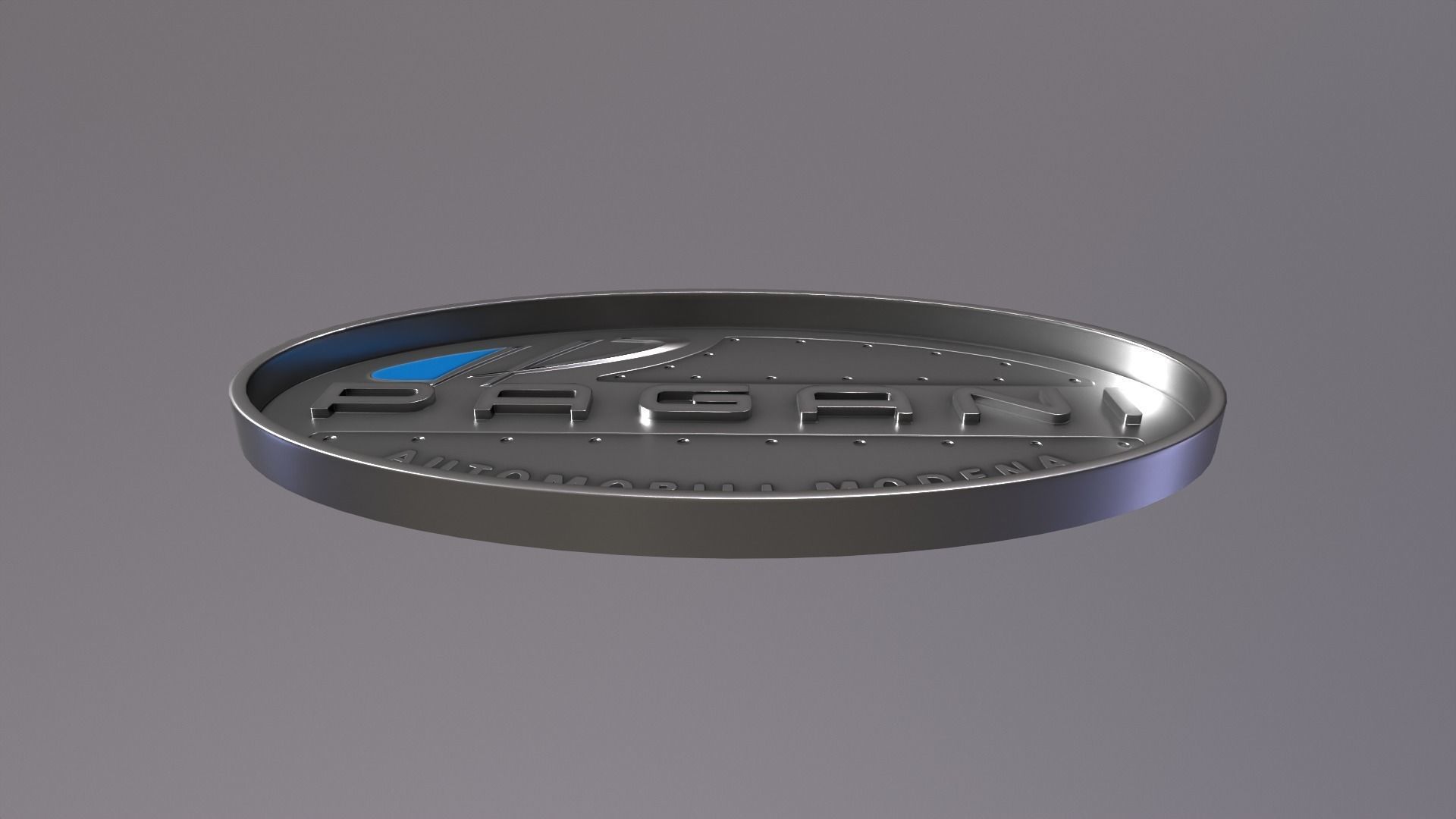 Emblem Pagani logo Low-poly 3D model_6