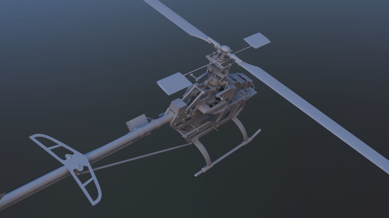 Remote Control Aerobatic Helicopter 3D model_12