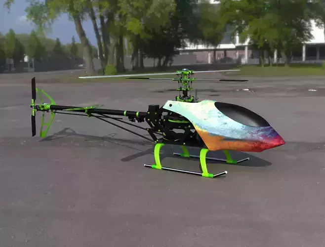 Remote Control Aerobatic Helicopter 3D model