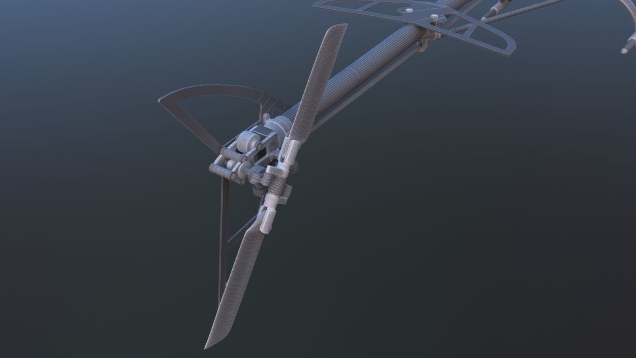 Remote Control Aerobatic Helicopter 3D model_15