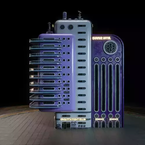 SCIFI ATOMPUNK BUILDING 10 Low-poly 3D model