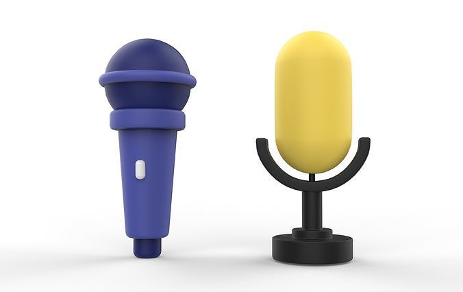 microphone Low-poly 3D model
