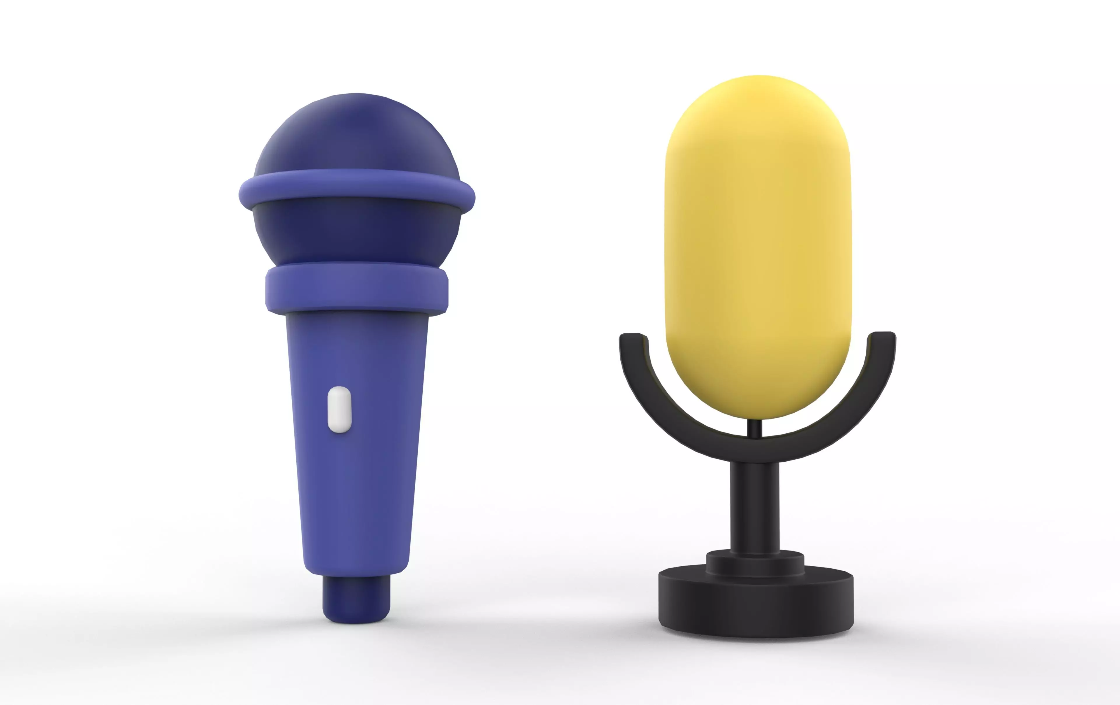 microphone Low-poly 3D model_0
