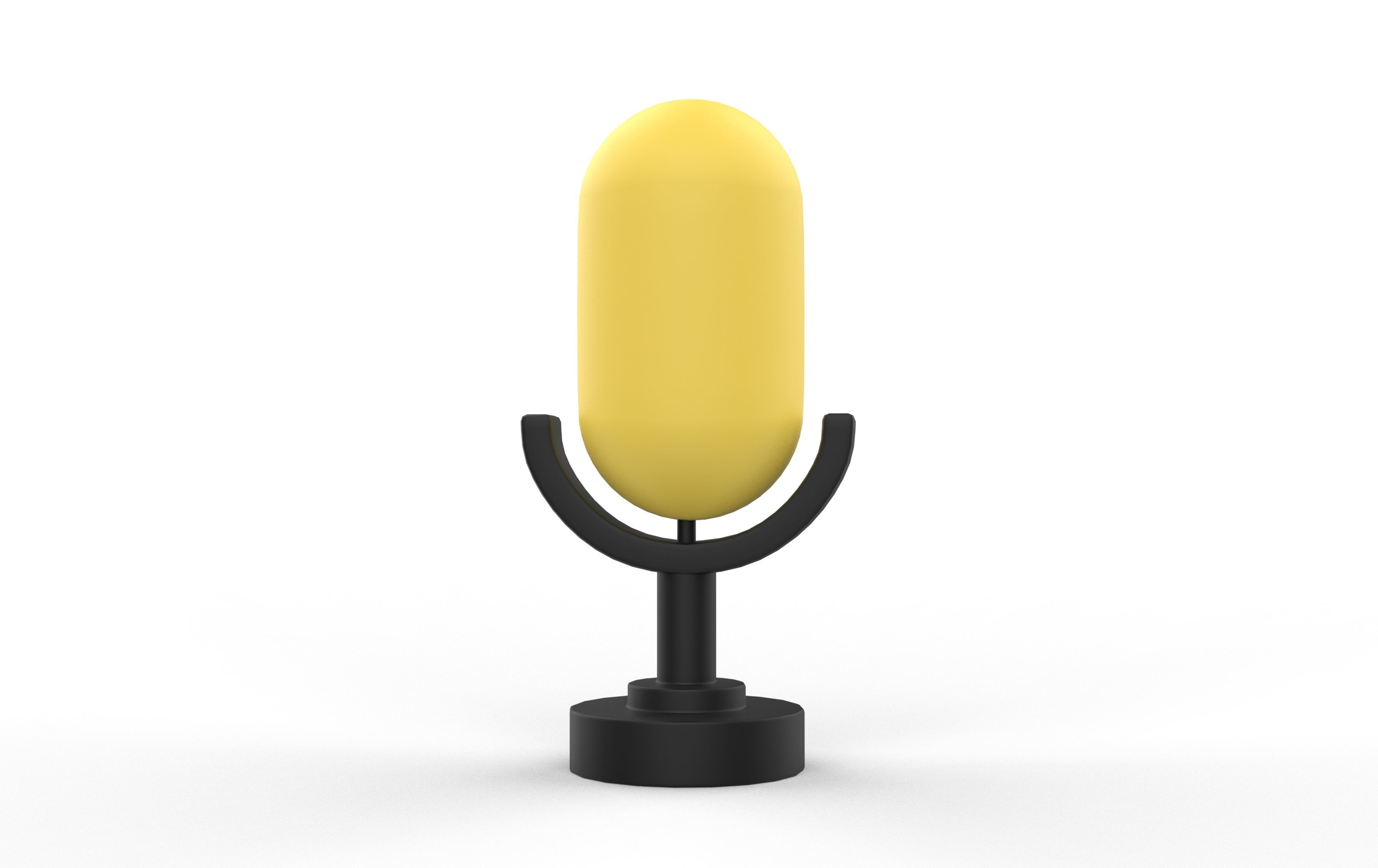 microphone Low-poly 3D model_5