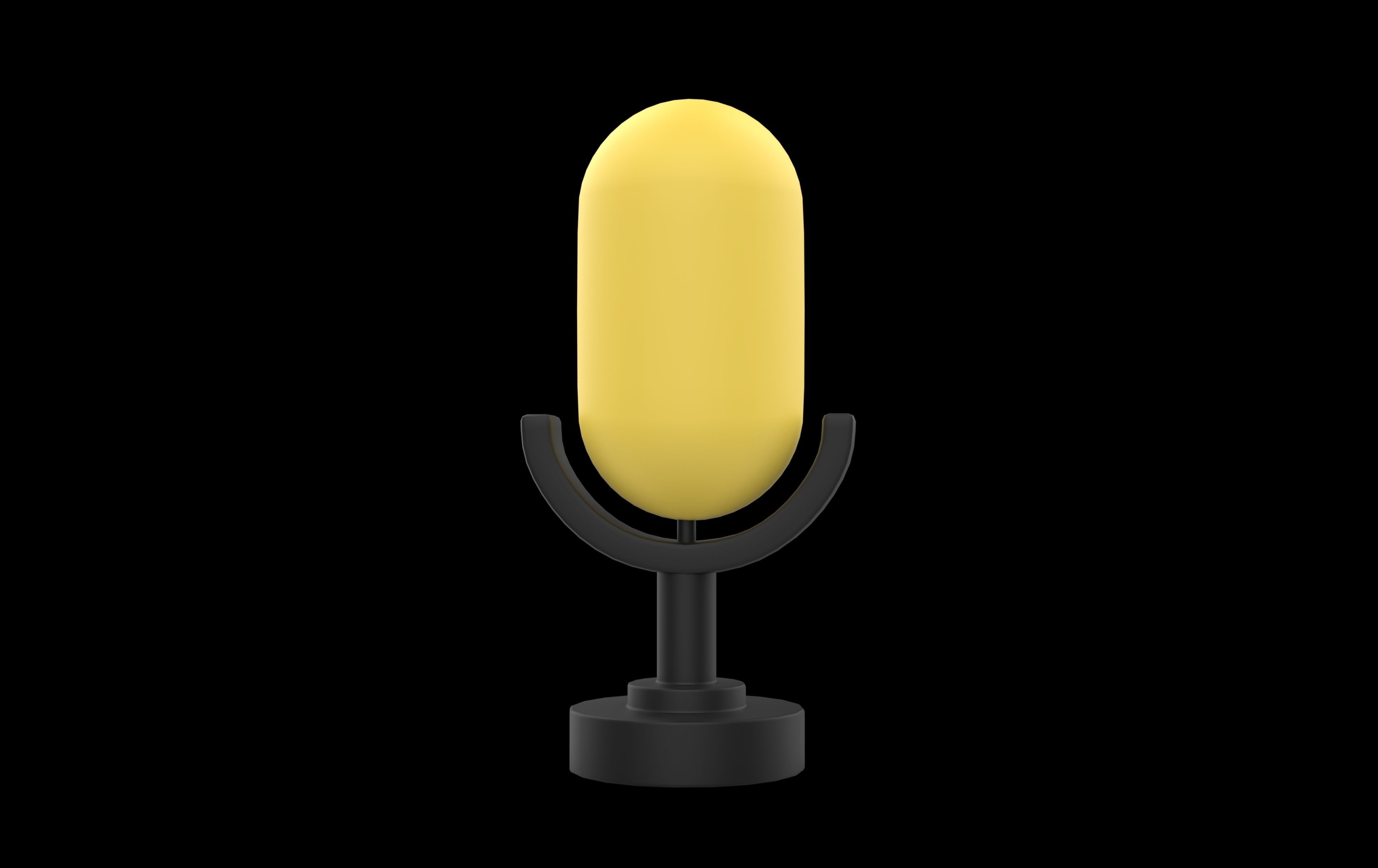 microphone Low-poly 3D model_6