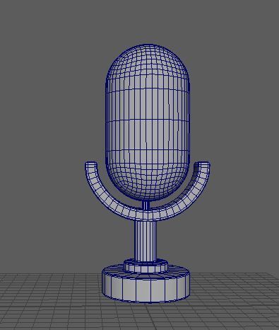 microphone Low-poly 3D model_10
