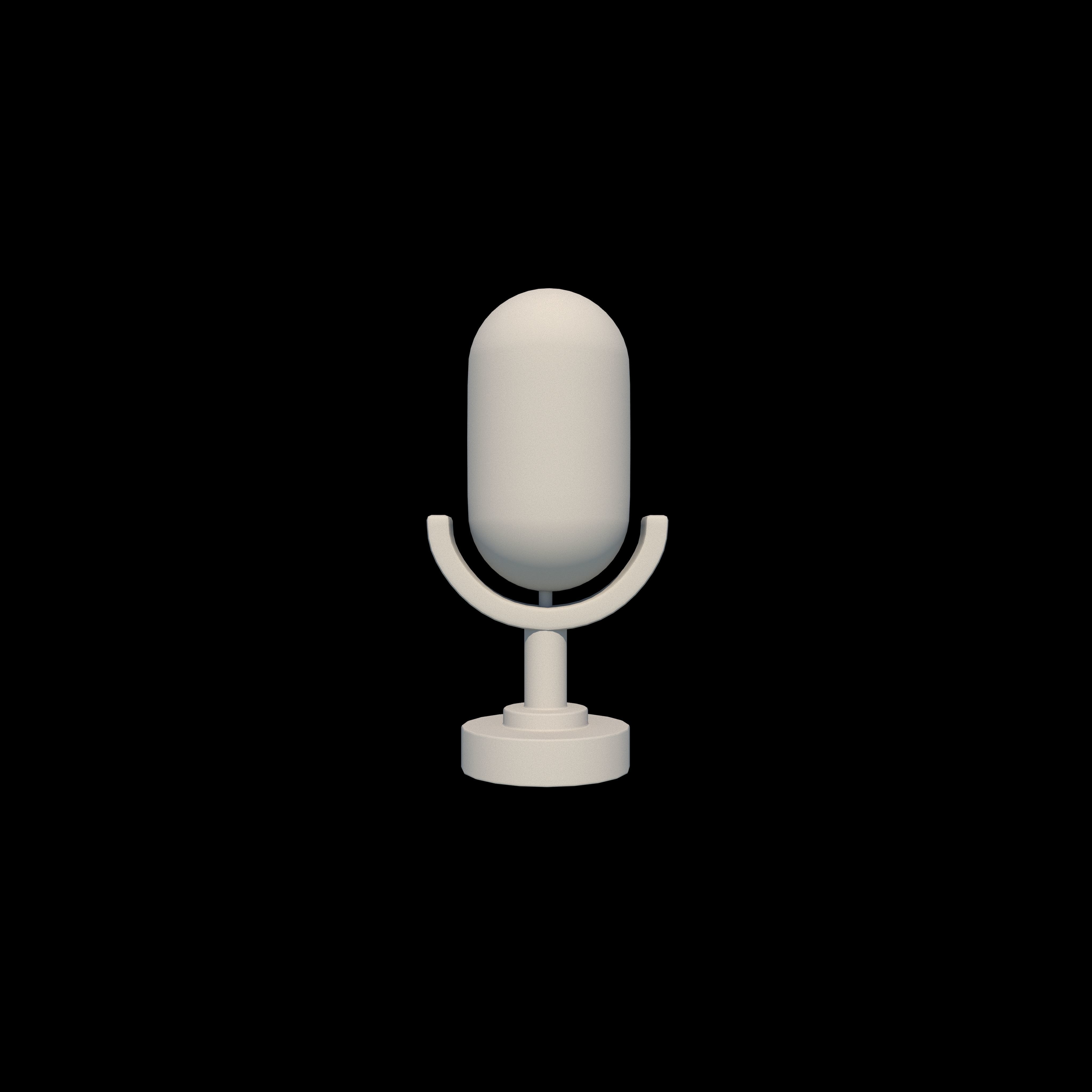 microphone Low-poly 3D model_7