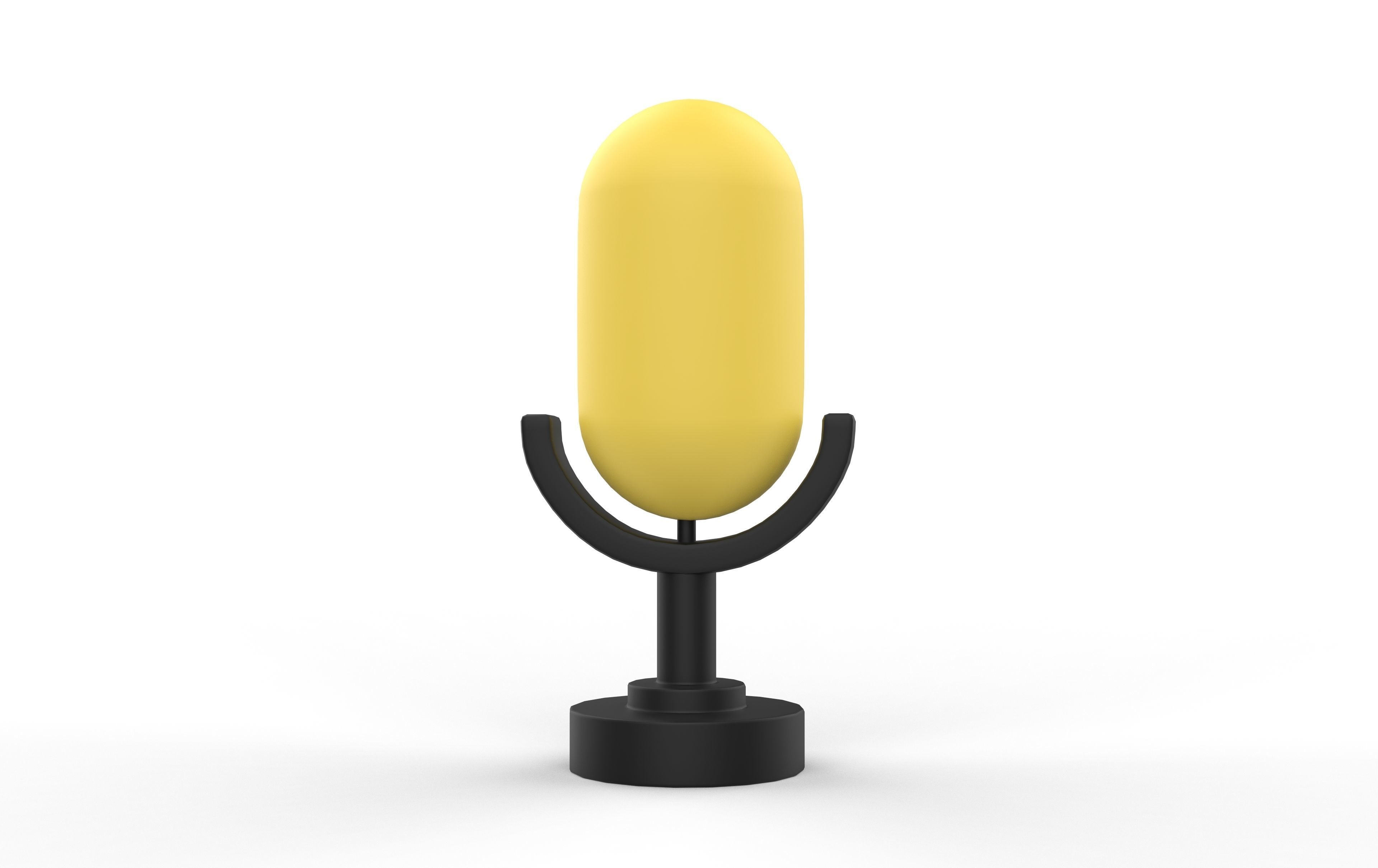 microphone Low-poly 3D model_4