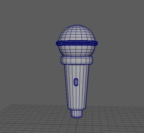 microphone Low-poly 3D model_13