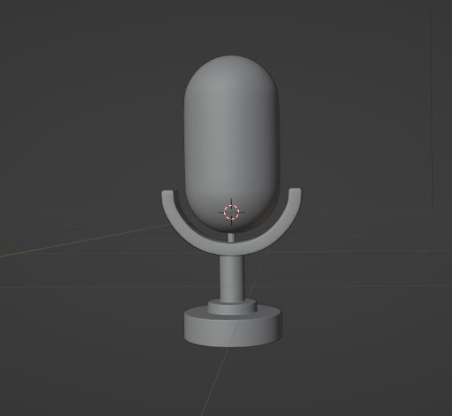 microphone Low-poly 3D model_11