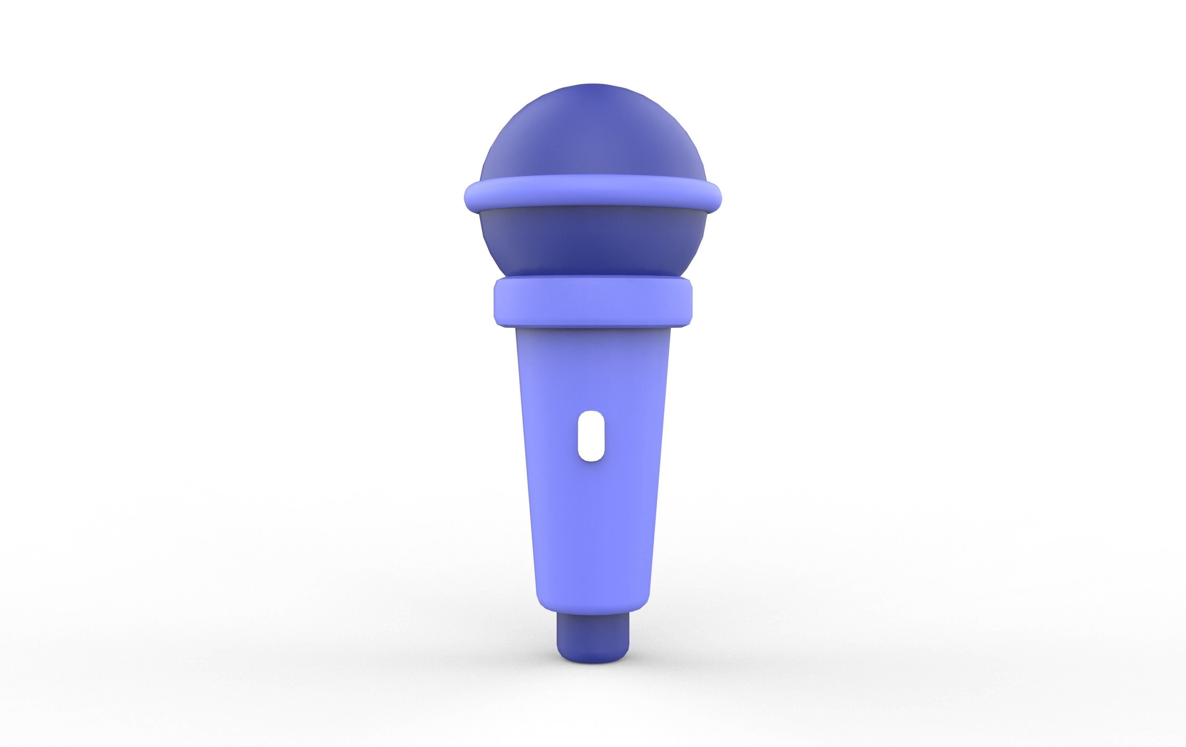 microphone Low-poly 3D model_2