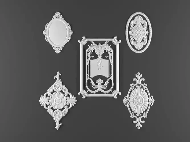 5 ornamental classic decoration 3d model kitbash vol 45