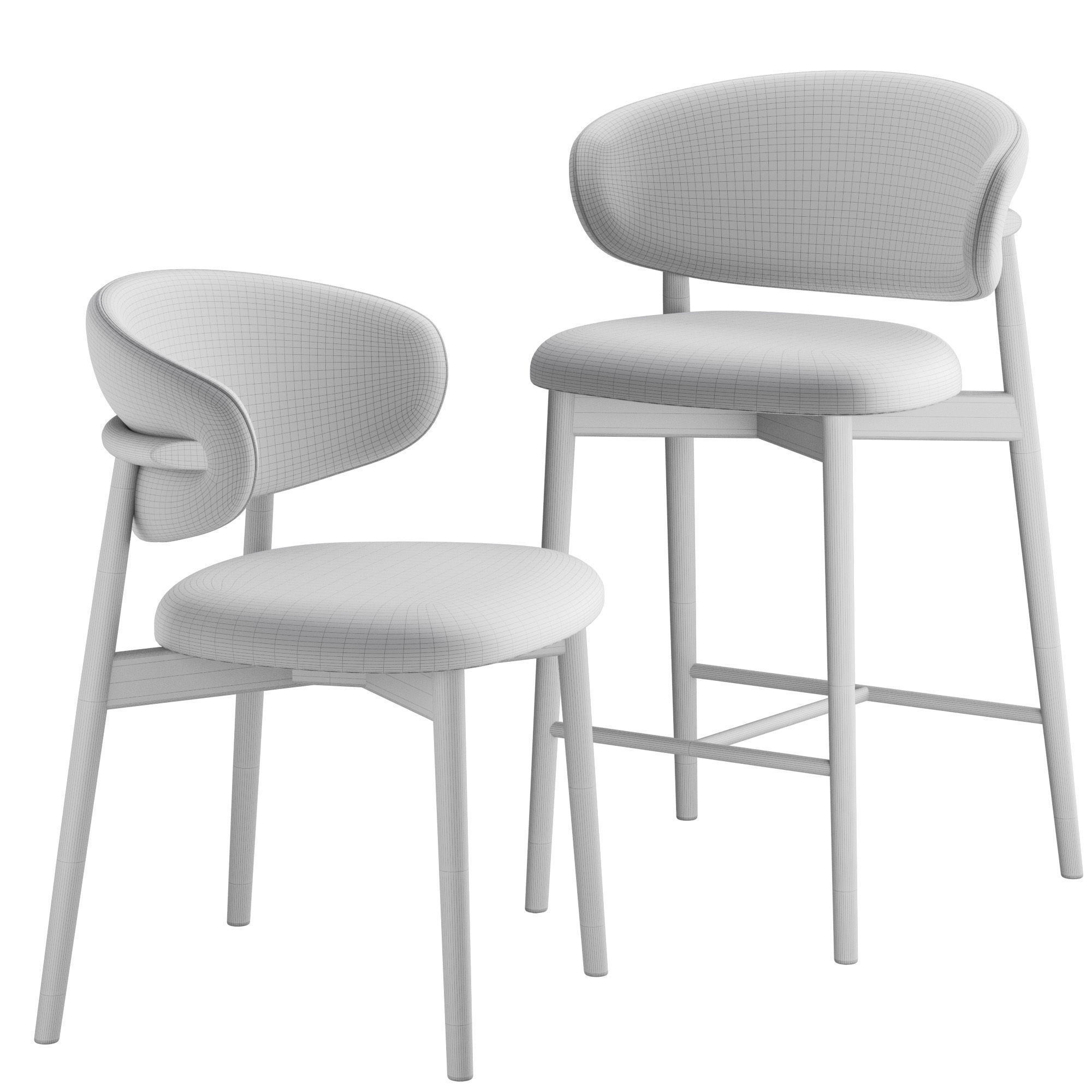 Home chairs and stools OLEANDRO Calligaris 3D model_6