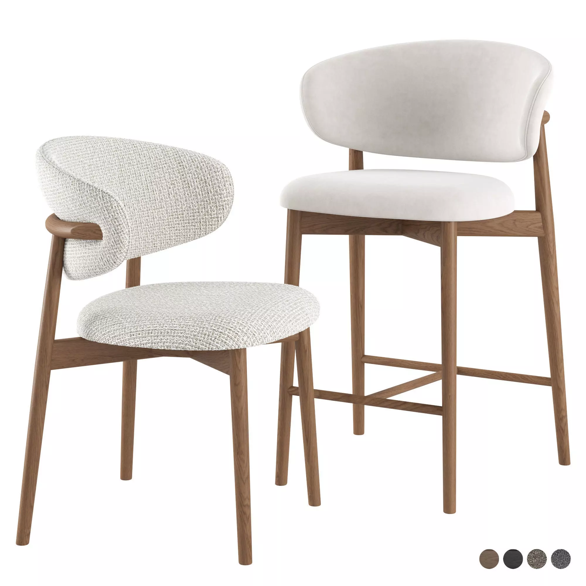 Home chairs and stools OLEANDRO Calligaris 3D model_0