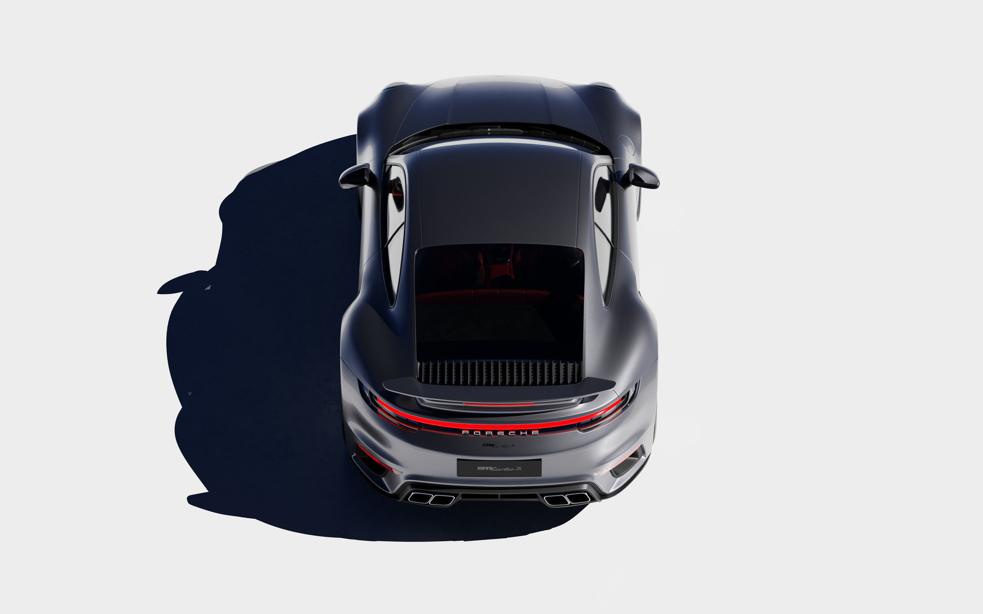 Porsche 911 Turbo S Daylight Scene 3D model_8