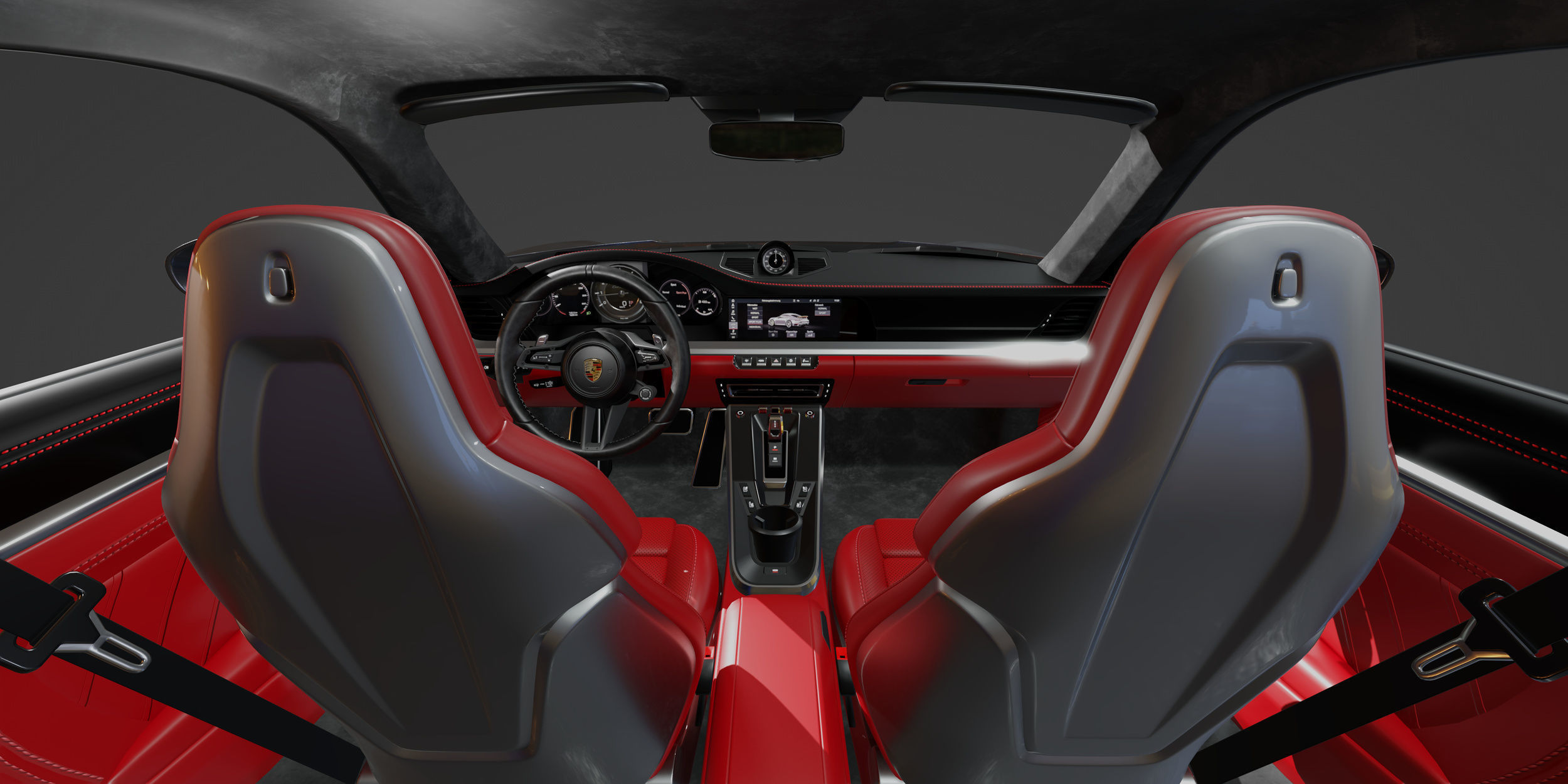 Porsche 911 Turbo S Daylight Scene 3D model_13