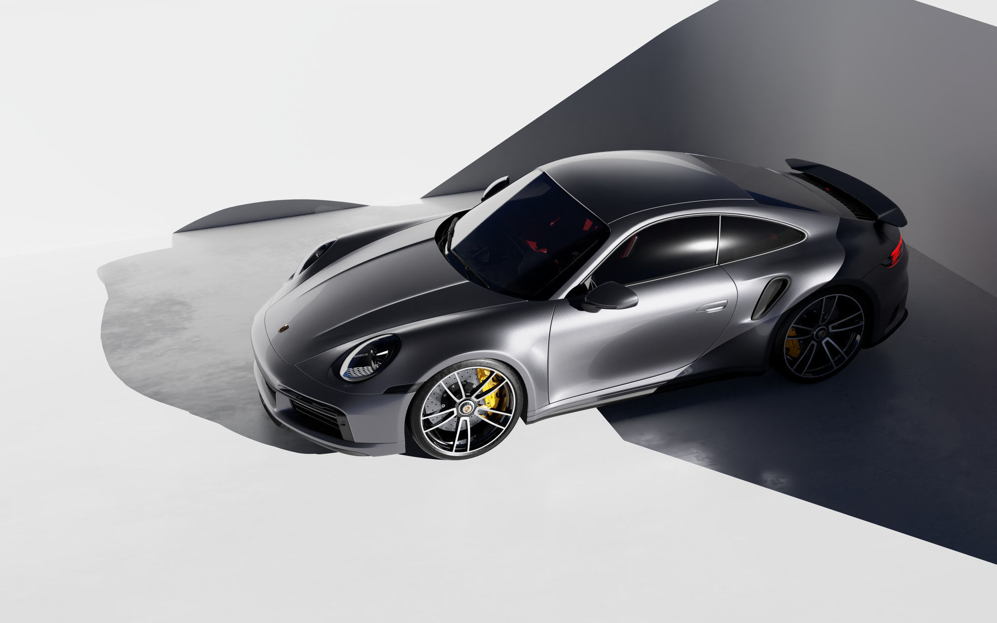 Porsche 911 Turbo S Daylight Scene 3D model_9