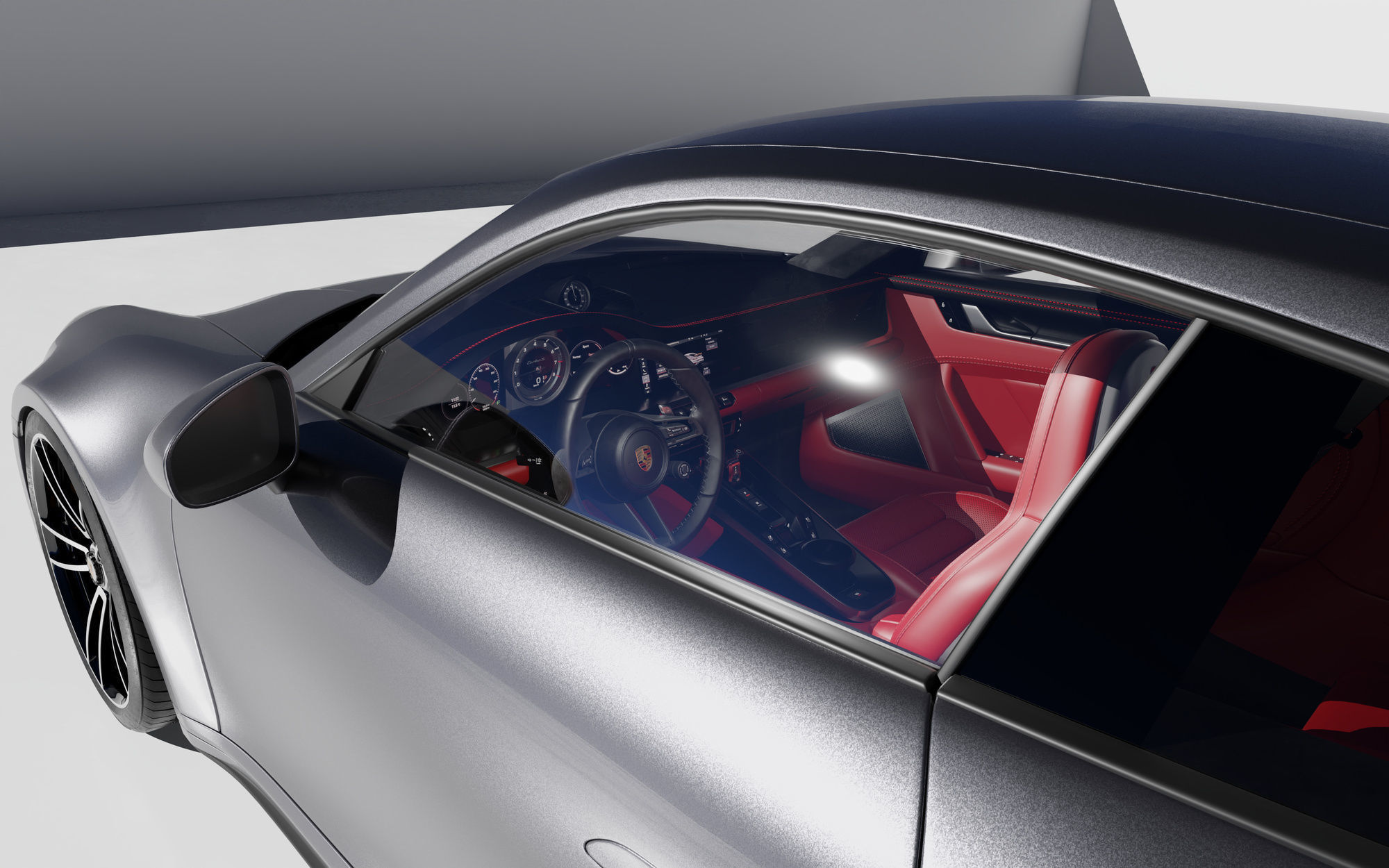 Porsche 911 Turbo S Daylight Scene 3D model_11