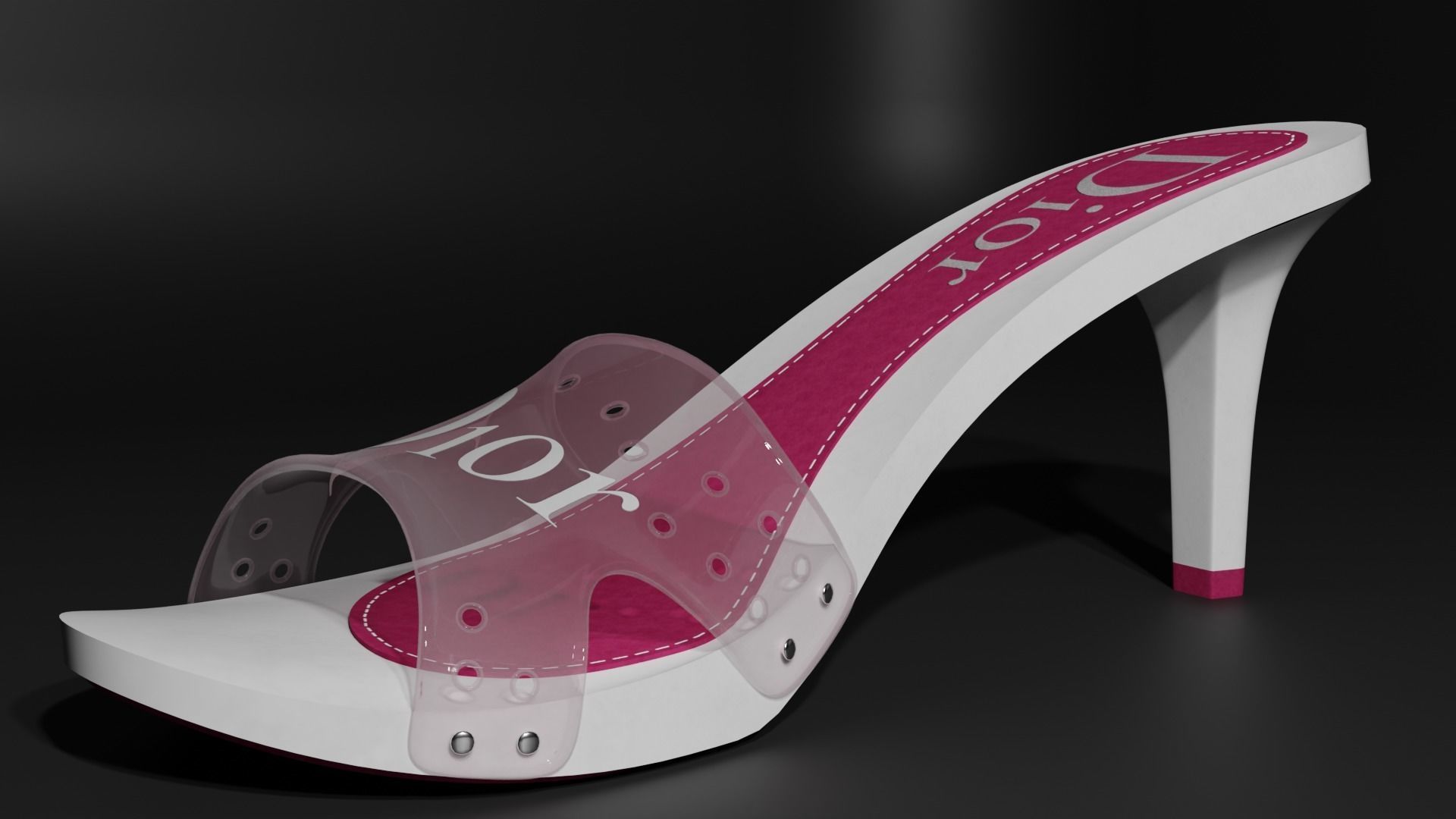 Dior Jelly Mules 3D model_4