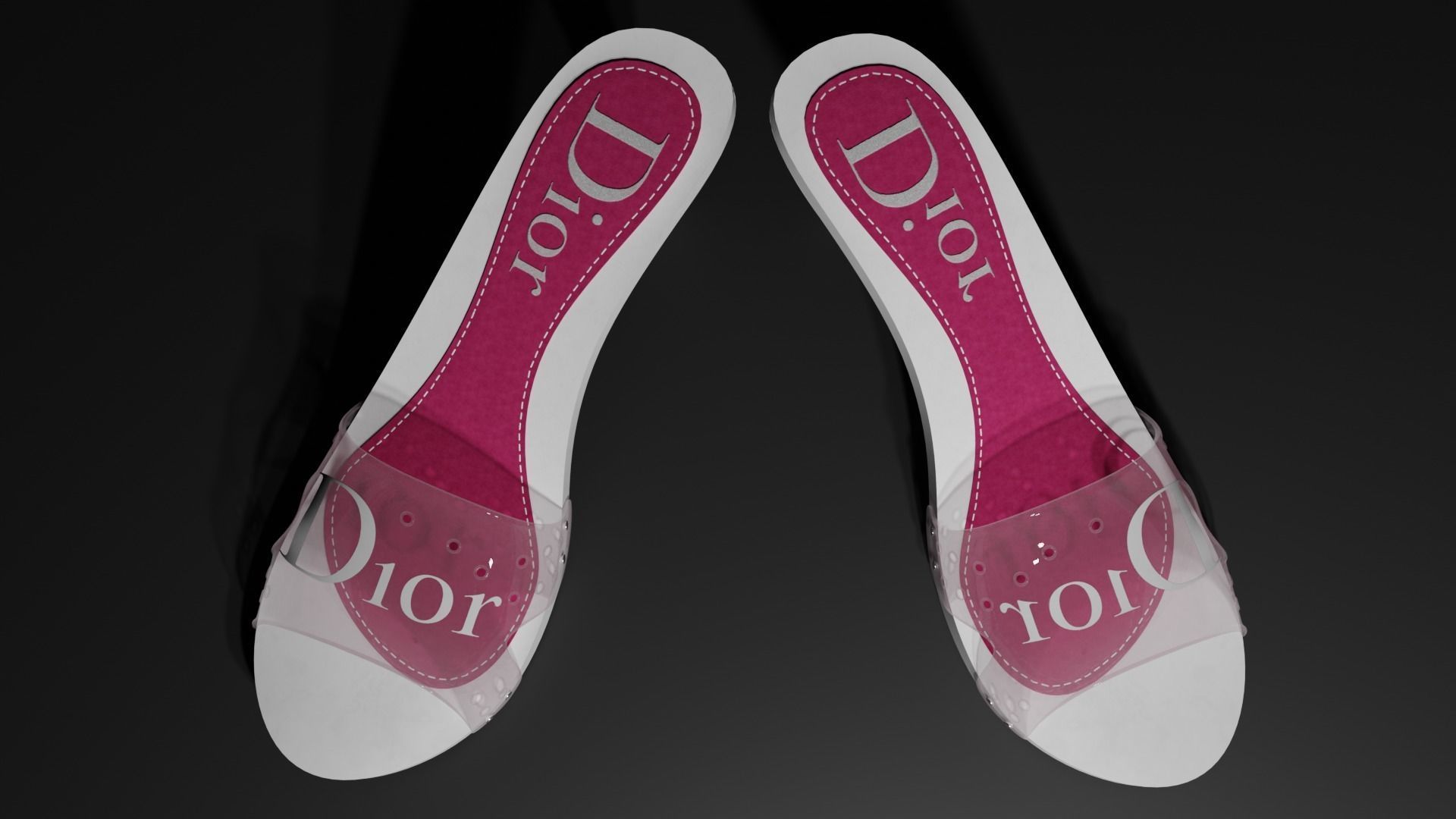 Dior Jelly Mules 3D model_6