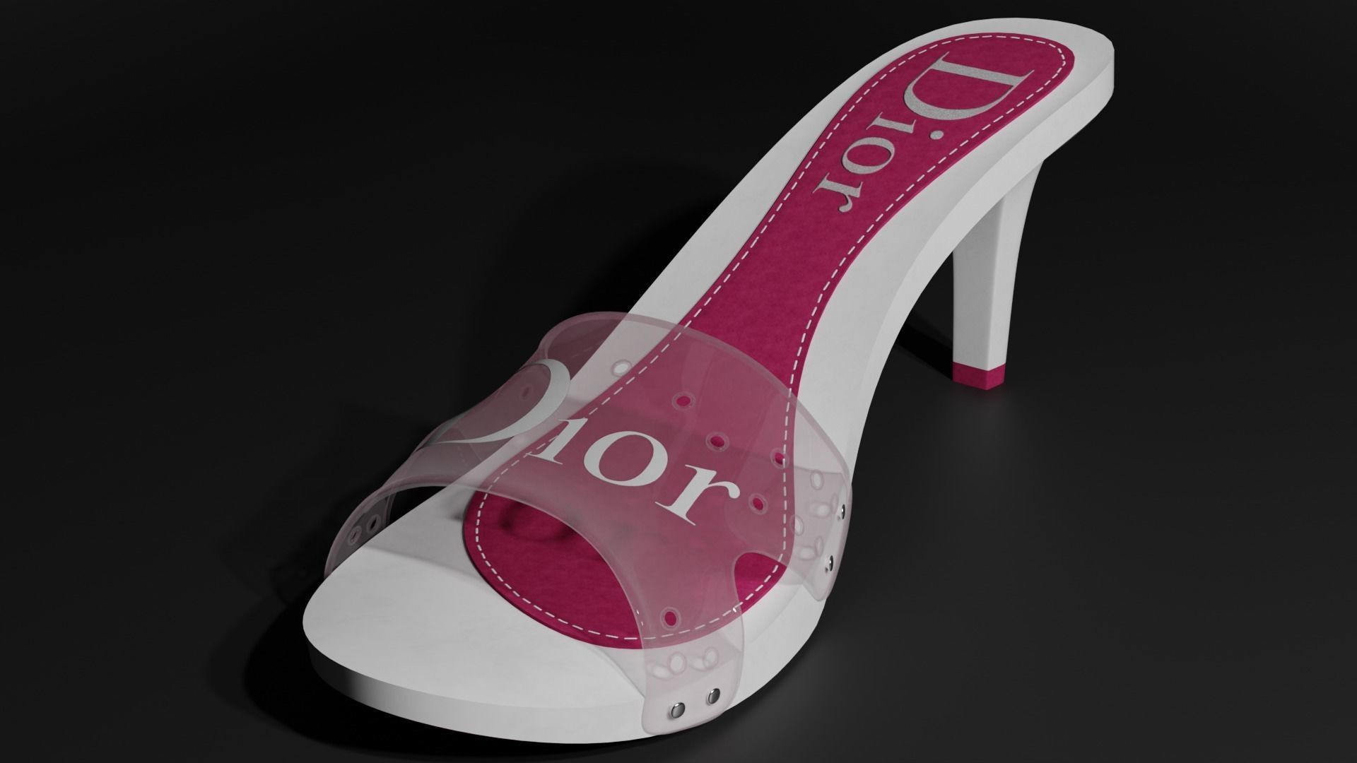 Dior Jelly Mules 3D model_2