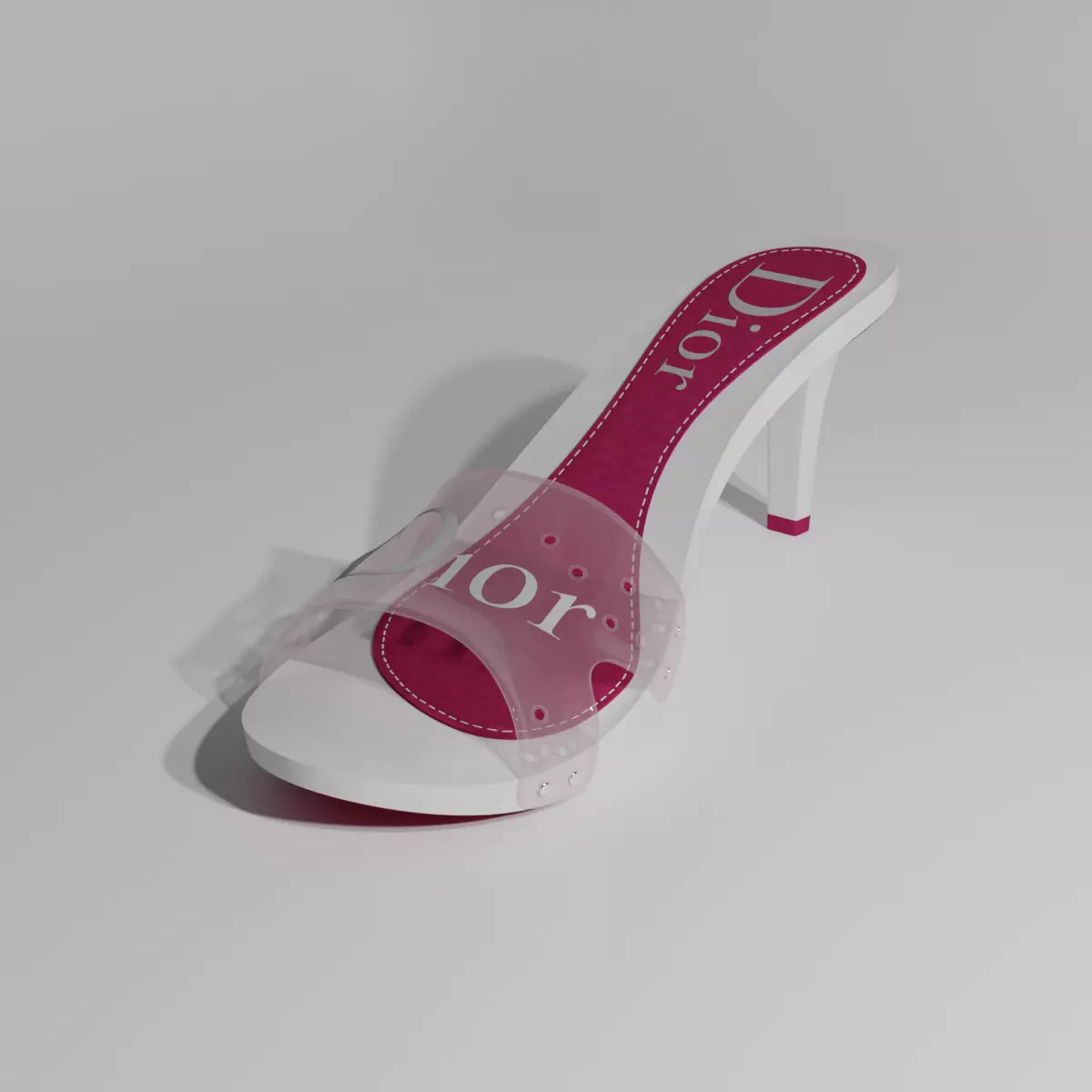 Dior Jelly Mules 3D model_0