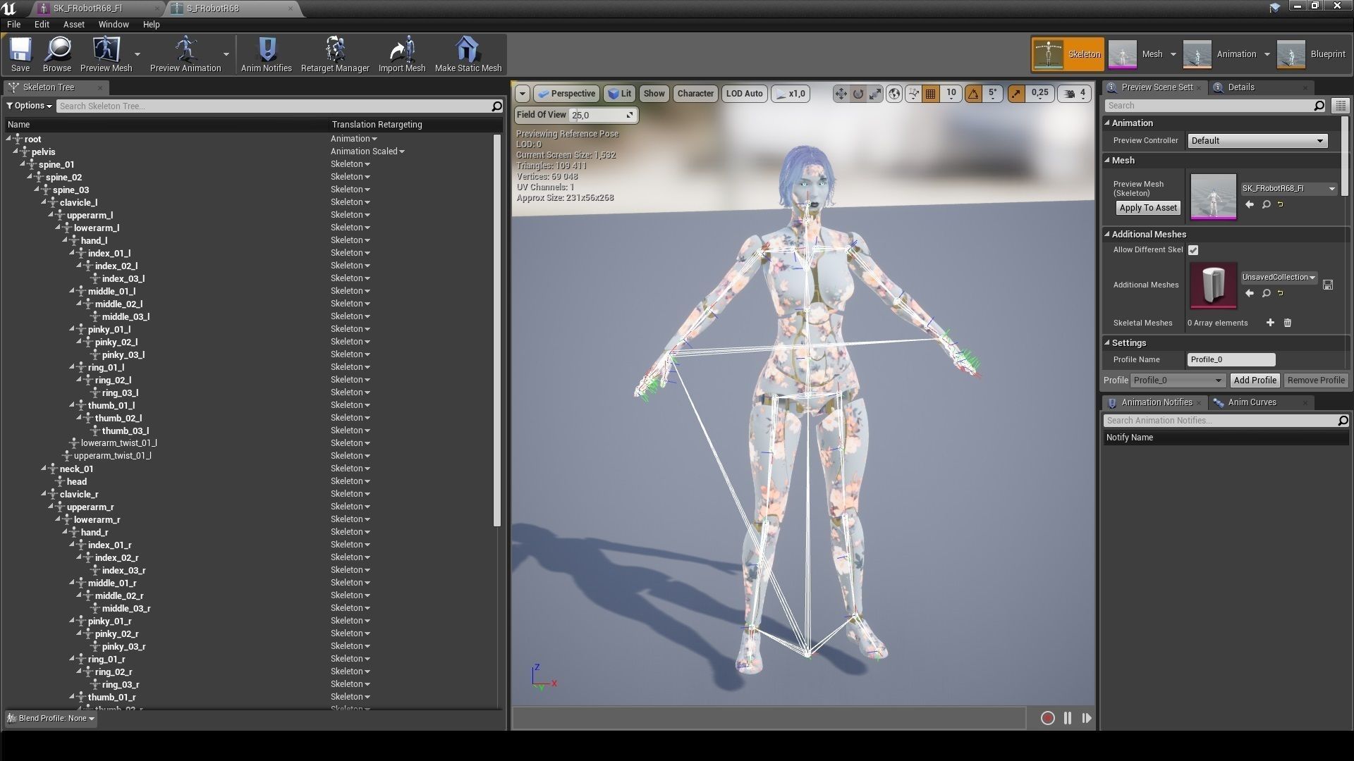 Female Robot R68 Pack Low-poly 3D model_18
