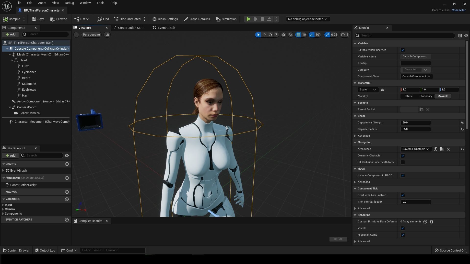 Female Robot R68 Pack Low-poly 3D model_19