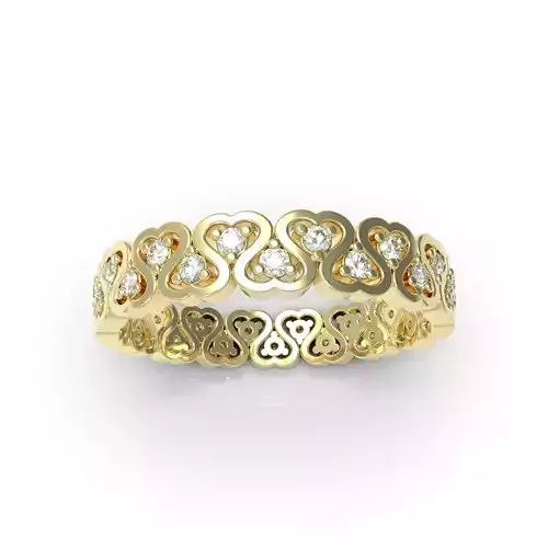 Heart Diamond Eternity Band Ring