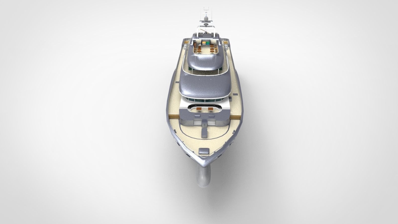 Oceanco super yacht grey 3D model_7